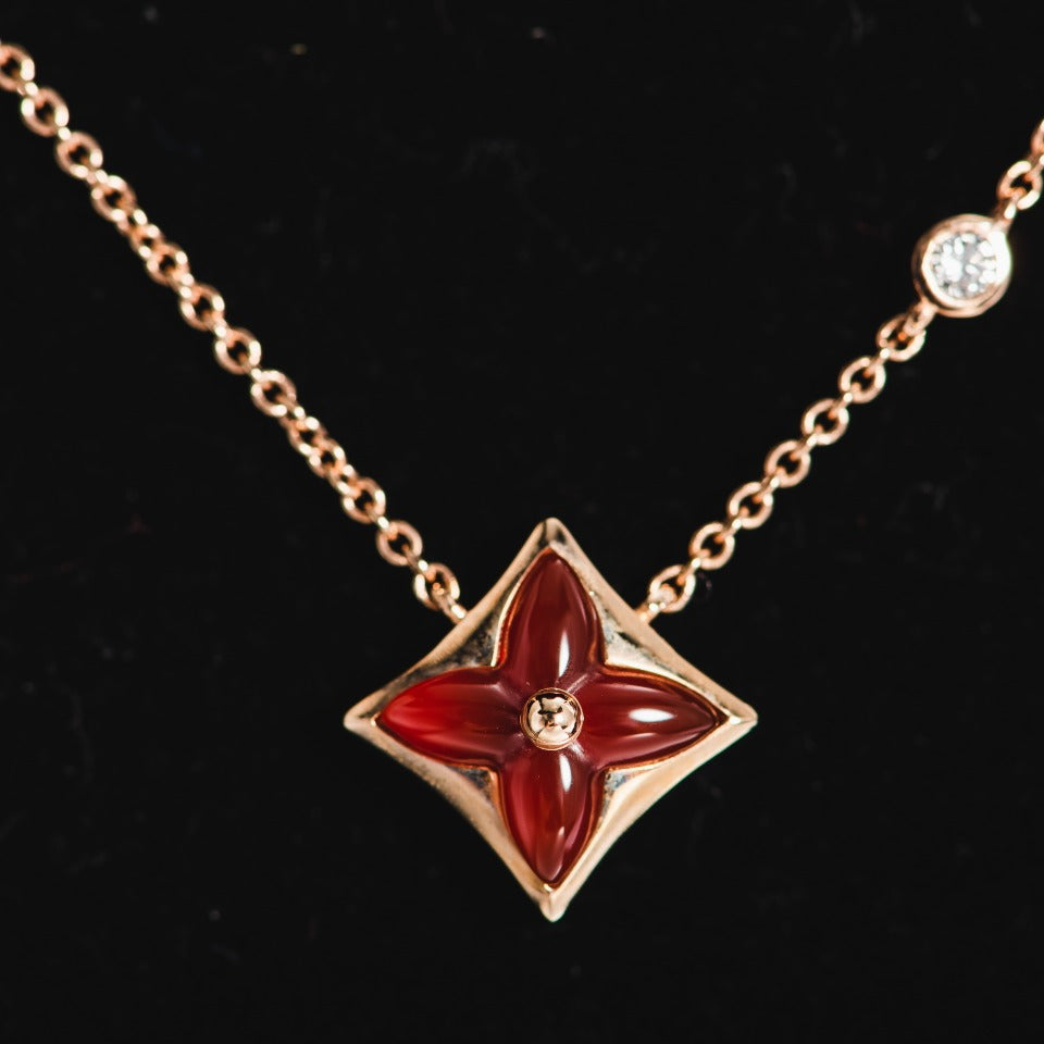 [Avelora]STAR NECKLACE ROSE GOLD 1 DIAMOND
