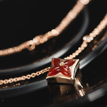 [Avelora]STAR NECKLACE ROSE GOLD 1 DIAMOND