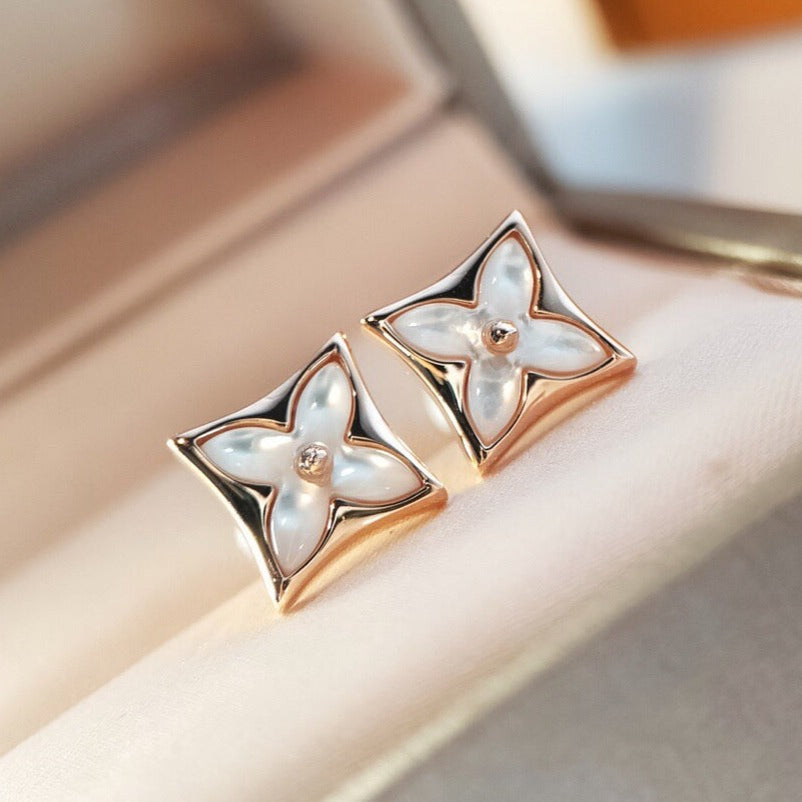 [Avelora]STAR MOP ROSE GOLD EARRINGS