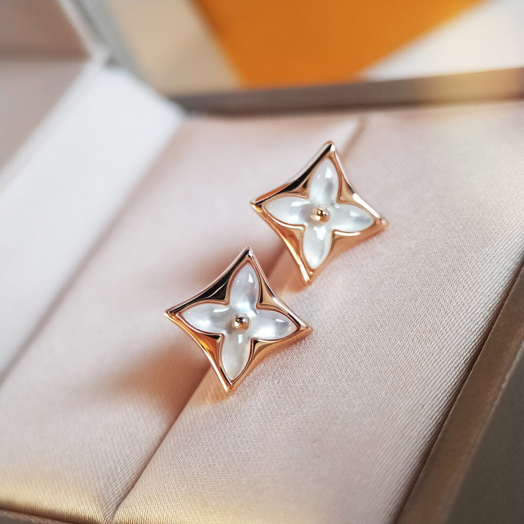 [Avelora]STAR MOP ROSE GOLD EARRINGS