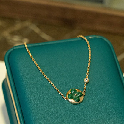 [Avelora]SUN MALACHITE 1 DIAMOND ROSE GOLD BRACELET