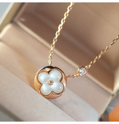 [Avelora]SUN MOP GOLD 1 DIAMOND NECKLACE