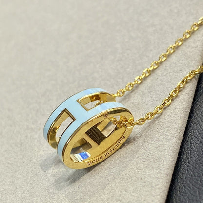 [Avelora]POP H LIGHT BLUE NECKLACE