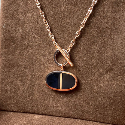 [Avelora]CHAINE VERSO BLACK CERAMIC NECKLACE