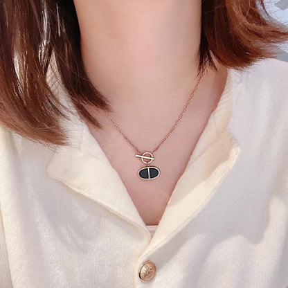 [Avelora]CHAINE VERSO BLACK CERAMIC NECKLACE