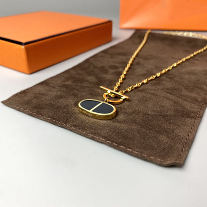 [Avelora]CHAINE VERSO BLACK CERAMIC NECKLACE