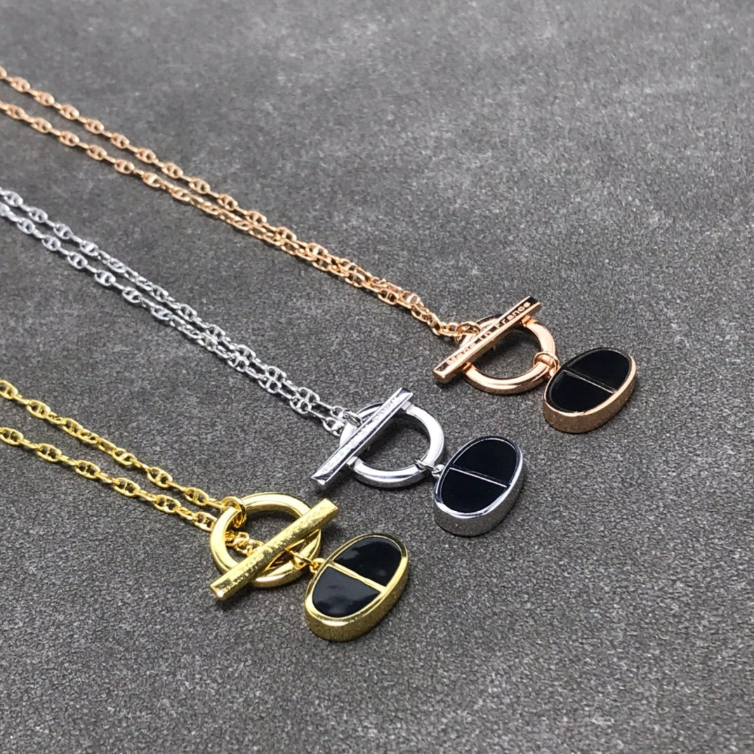 [Avelora]CHAINE VERSO BLACK CERAMIC  NECKLACE