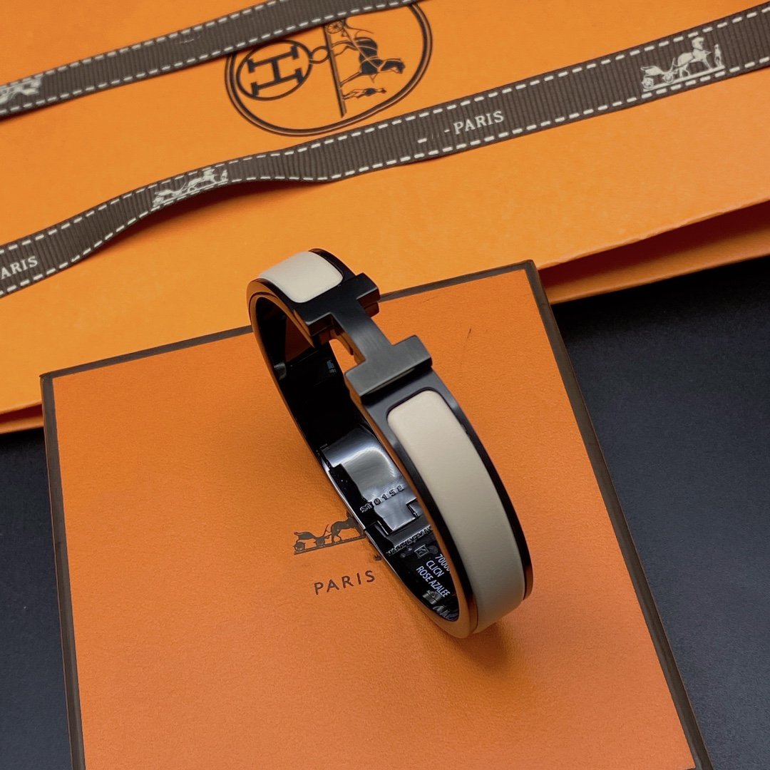 [Avelora]H BRACELET 12MM BLACK BEIGE CERAMIC