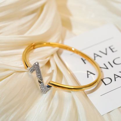 [Avelora]VOLTE UPSITE DOWN GOLD DIAMOND BRACELET