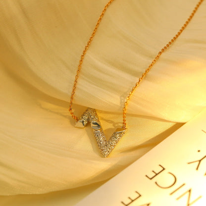 [Avelora]VOLT SILVER DIAMOND PEDANT NECKLACE