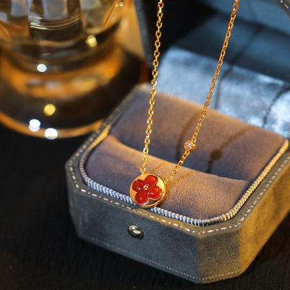 [Avelora]SUN PEDANT ROSE GOLD 1 DIAMOND NECKLACE