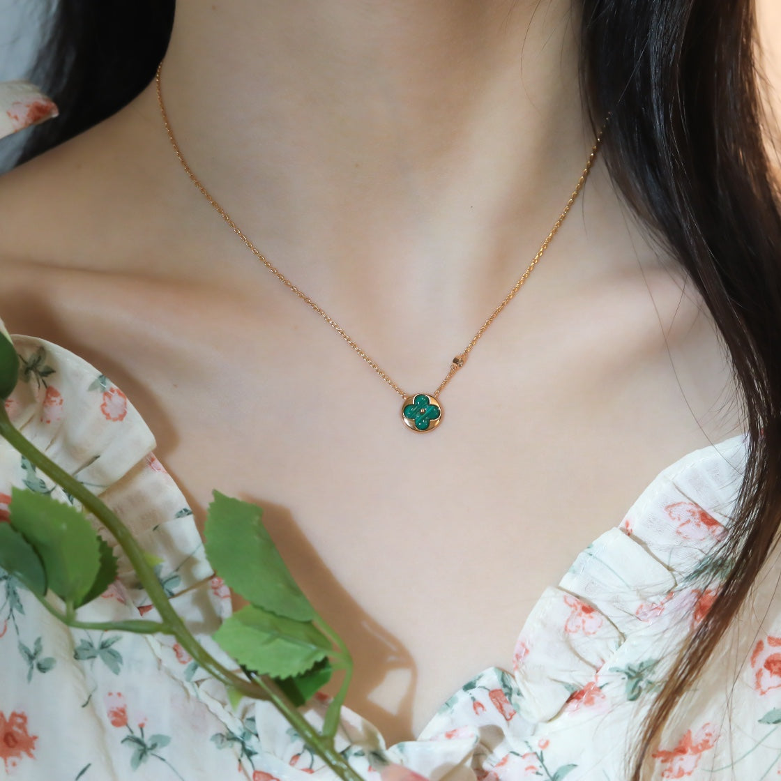 [Avelora]SUN PEDANT ROSE GOLD 1 DIAMOND NECKLACE