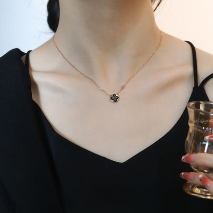 [Avelora]SUN PEDANT ROSE GOLD 1 DIAMOND NECKLACE