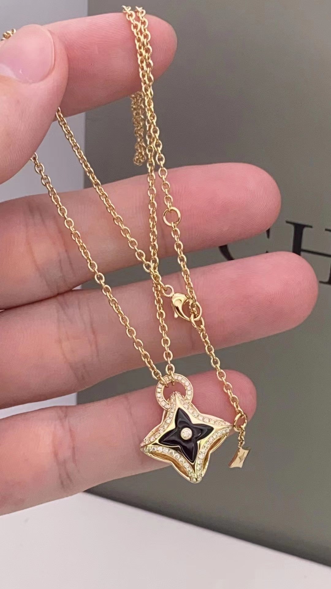 [Avelora]STAR PEDANT ROSE GOLD DIAMOND NECKLACE