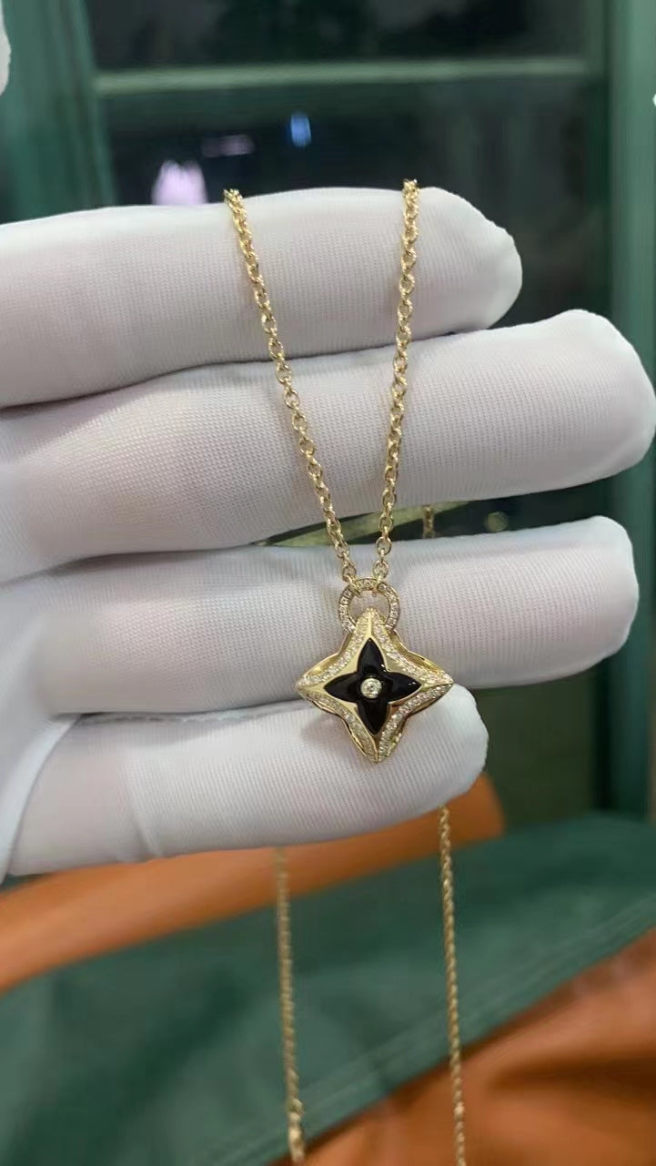 [Avelora]STAR PEDANT ROSE GOLD DIAMOND NECKLACE