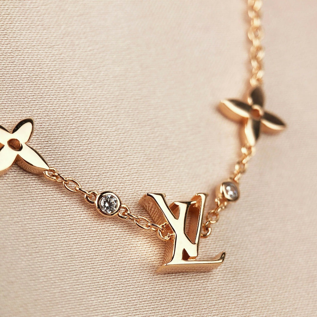[Avelora]STAR AND SUN 7 MOTIFS GOLD BRACELET