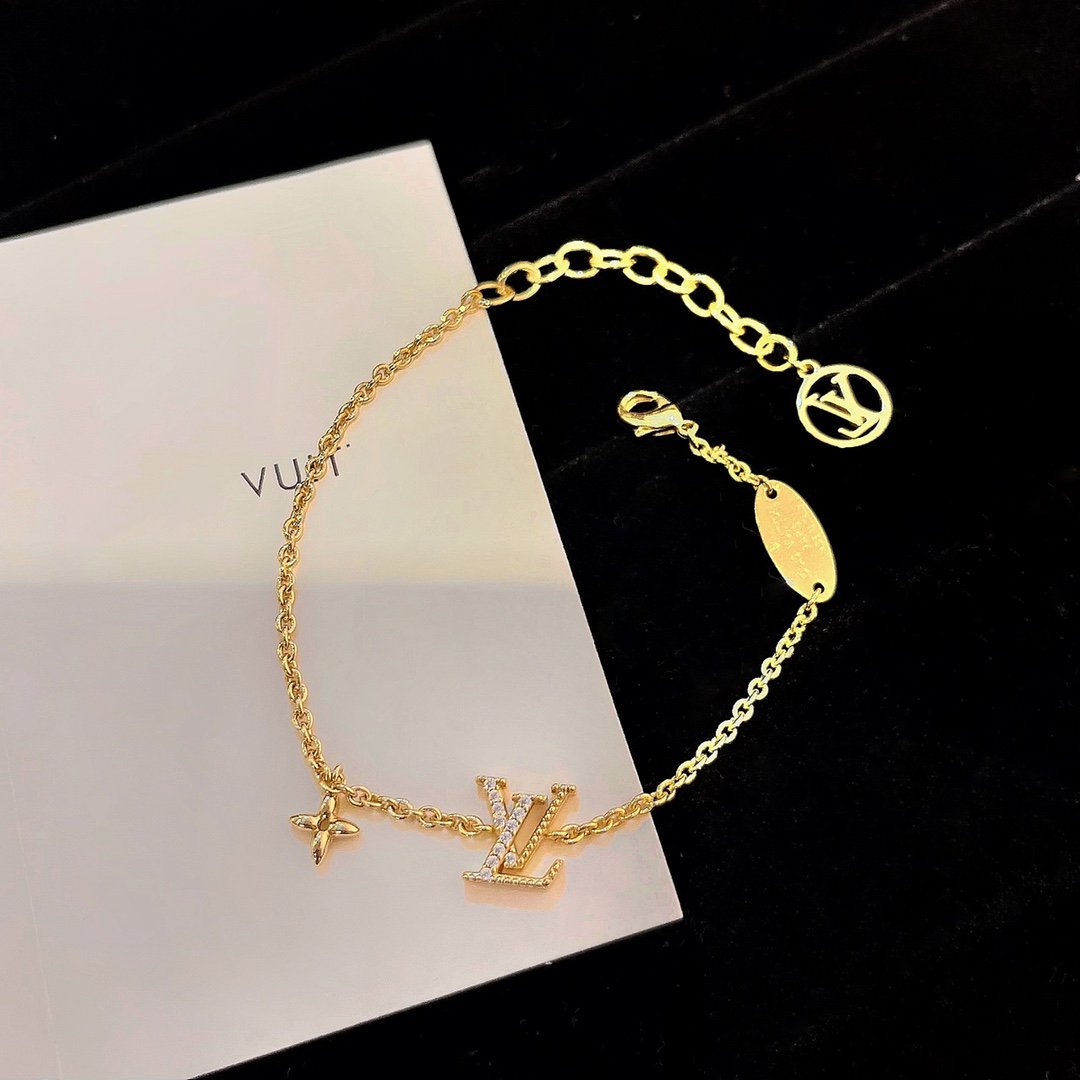 [Avelora]LOGO STAR MOTIF GOLD BRACELET