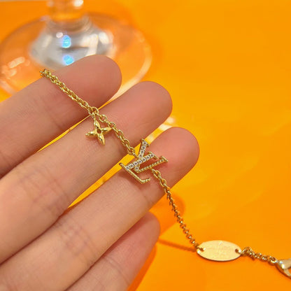 [Avelora]LOGO STAR MOTIF GOLD BRACELET