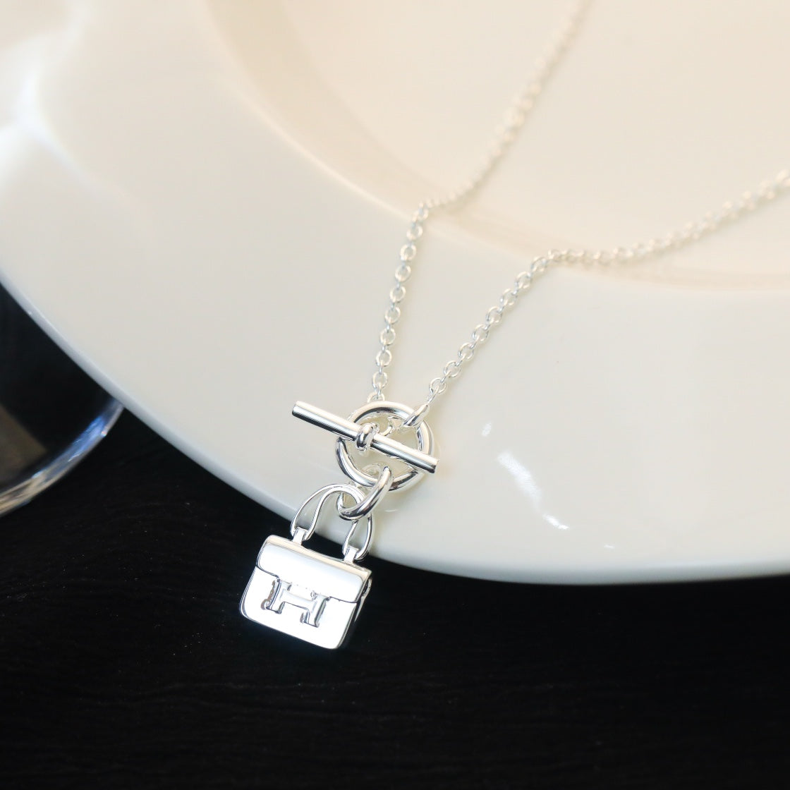 [Avelora]POP H PEDANT SILVER NECKLACE