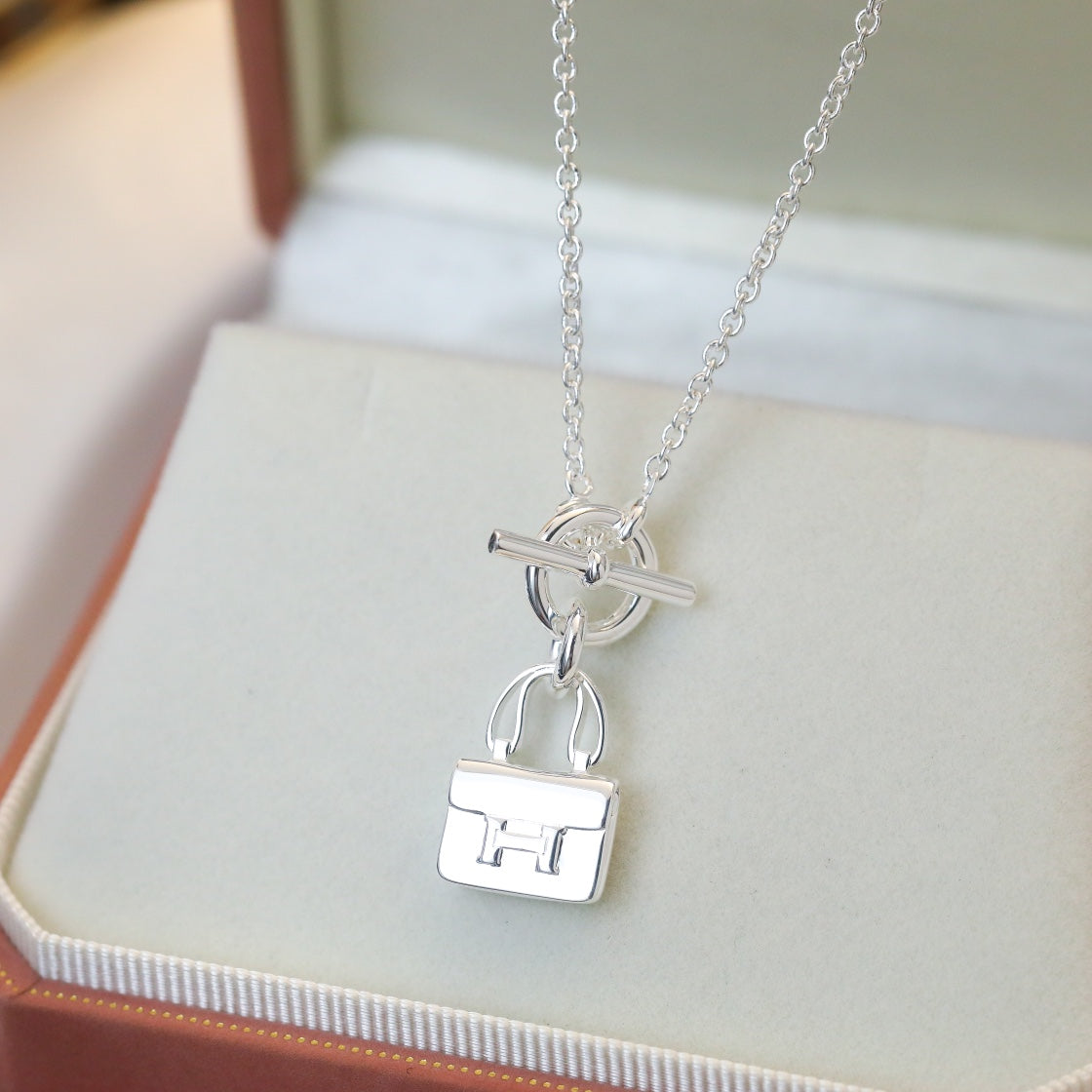 [Avelora]POP H PEDANT SILVER NECKLACE