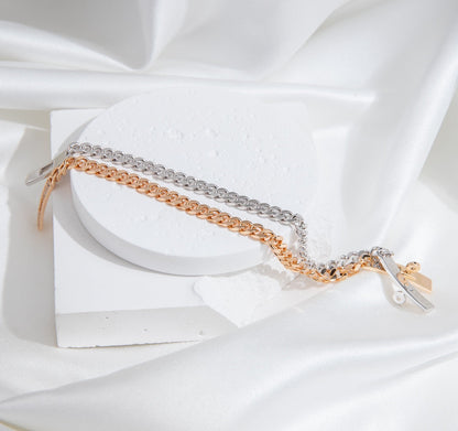 [Avelora]KELLY CHAIN SILVER DIAMOND BRACELET