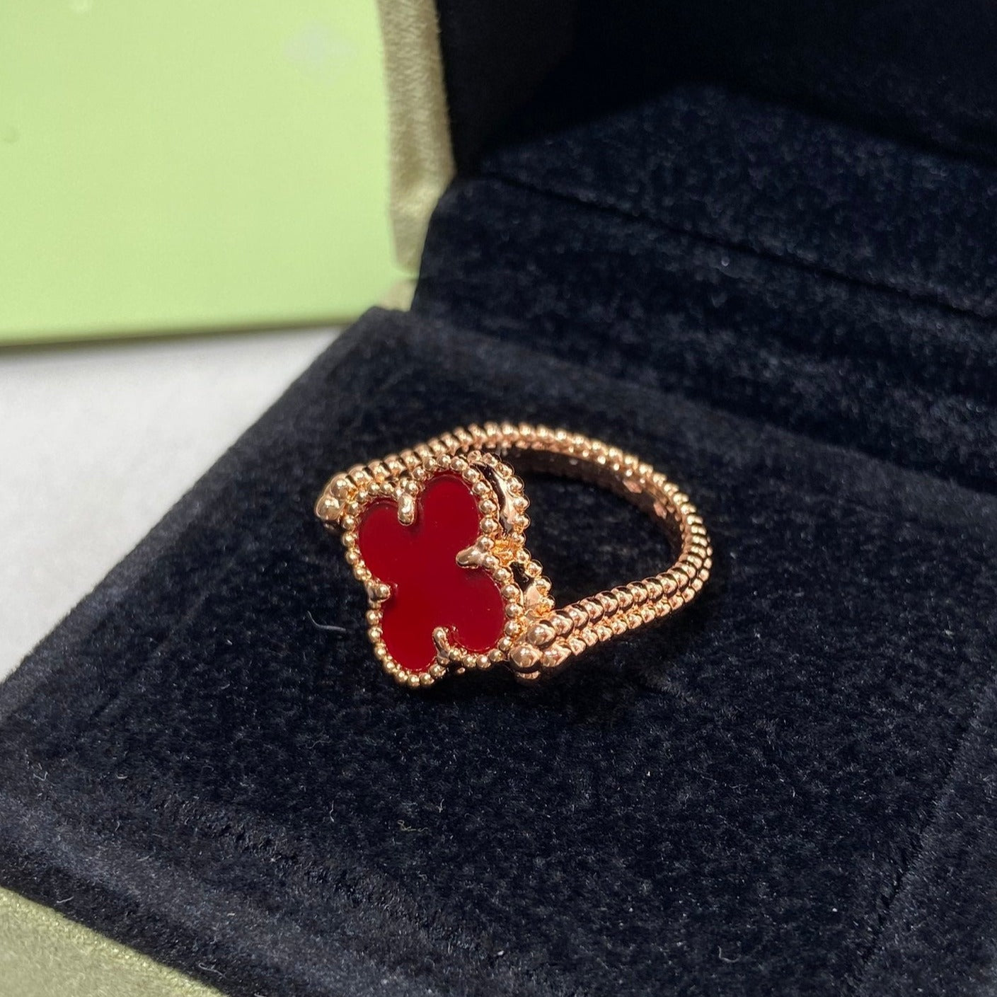 [Avelora]LUCKY CLOVER GOLD REVERSIBLE RING