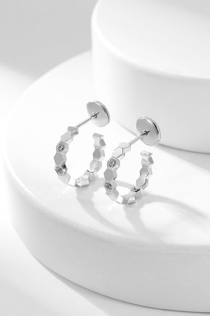 [Avelora]BEE LOVE DIAMOND HOOP EARRINGS