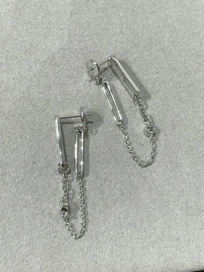 [Avelora]CHAINE CHAOS DIAMOND DROP EARRINGS