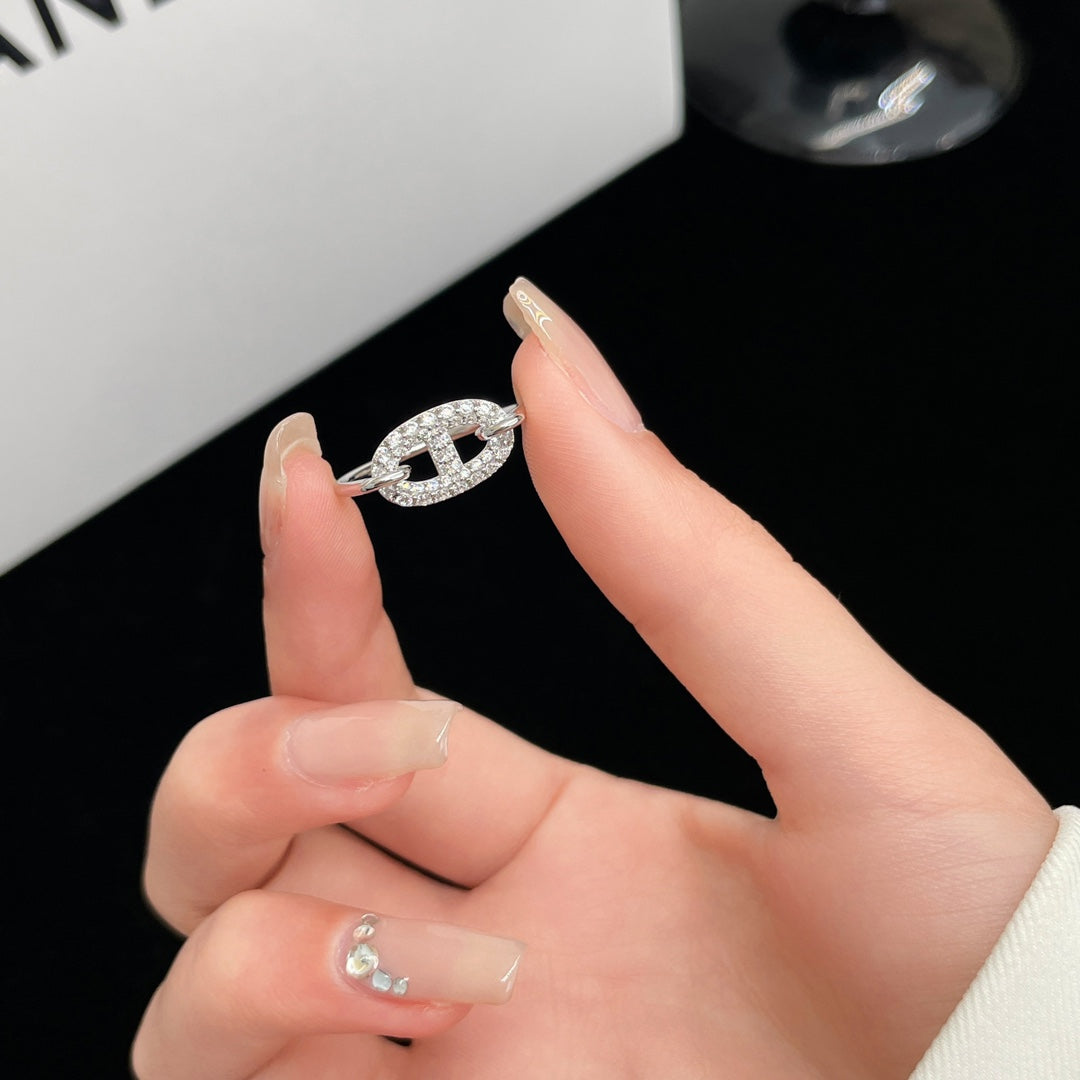 [Avelora]RONDE SMALL SILVER DIAMOND RING