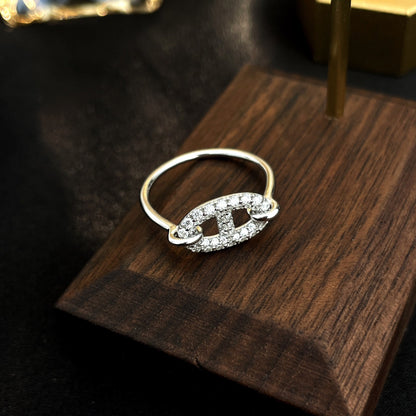 [Avelora]RONDE SMALL SILVER DIAMOND RING