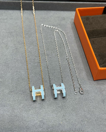 [Avelora]POP H SKY BLUE NECKLACE