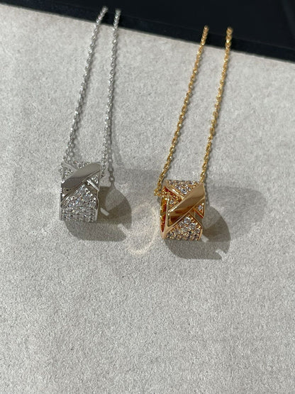 [Avelora]LIENS EVIDENCE DIAMOND PAVED NECKLACE