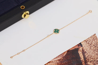 [Avelora]STAR AND SUN 4 MOTIF ROSE GOLD MALACHITE BRACELET