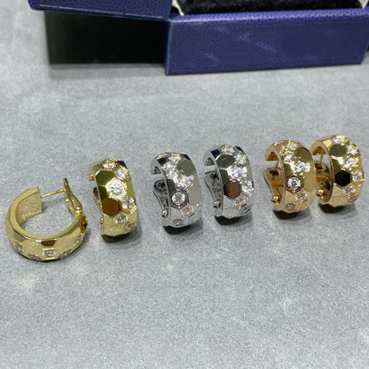 [Avelora]BEE LOVE DIAMOND HOOP EARRINGS