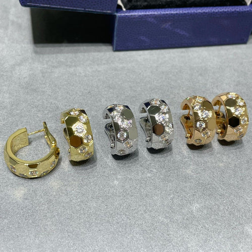 [Avelora]BEE LOVE DIAMOND HOOP EARRINGS