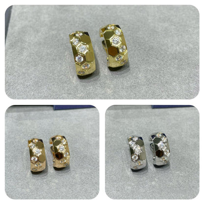 [Avelora]BEE LOVE DIAMOND HOOP EARRINGS