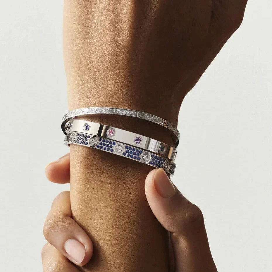 [Avelora]CLASSIC 6.1MM LOVE BRACELET 10-DIAMOND MULTICOLOR