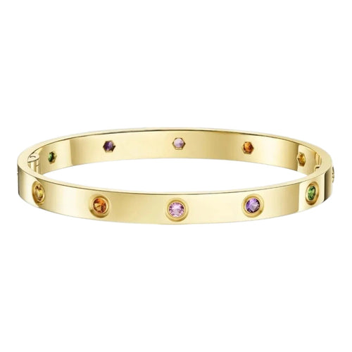 [Avelora]CLASSIC 6.1MM LOVE BRACELET 10-DIAMOND MULTICOLOR