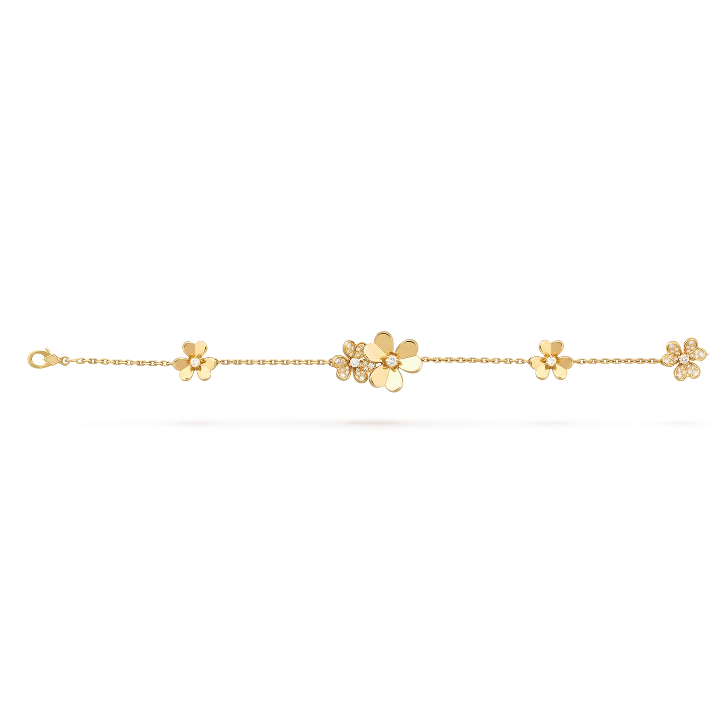 [Avelora]LUMINOUS BLOSSOM 5-MOTIF CHARM BRACELET