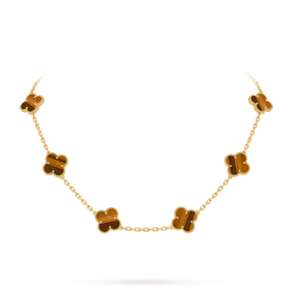 [Avelora]CLASSIC LUCKY 10-MOTIF CLOVER NECKLACE GOLD COLLECTION