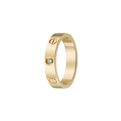 [Avelora]LOVE 4MM 1 DIAMOND RING