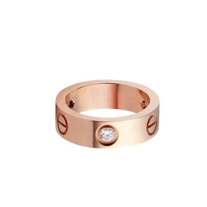 [Avelora]LOVE 5.5MM 3 DIAMONDS RING
