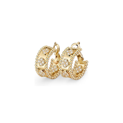 [Avelora]KALEIDOSCOPE CLOVER HOOP EARRINGS