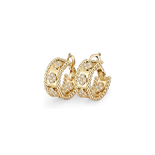 [Avelora]KALEIDOSCOPE CLOVER HOOP EARRINGS