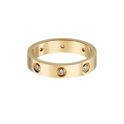 [Avelora]LOVE 4MM 8 DIAMONDS RING