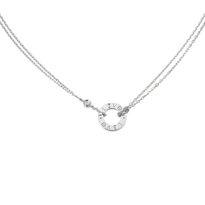 [Avelora]LOVE CIRCULAR PENDANT 2-DIAMOND NECKLACE