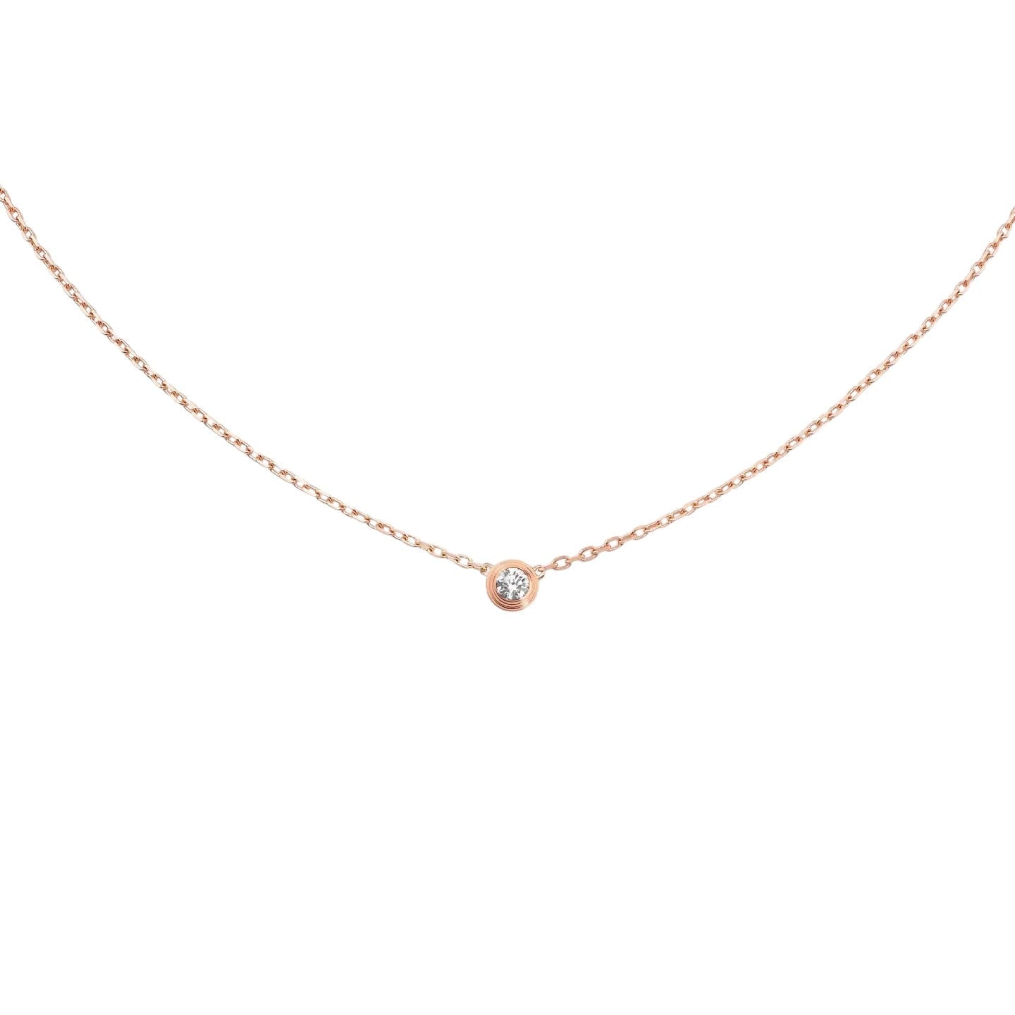 [Avelora]LOVE SCREW PENDANT SINGLE DIAMOND NECKLACE