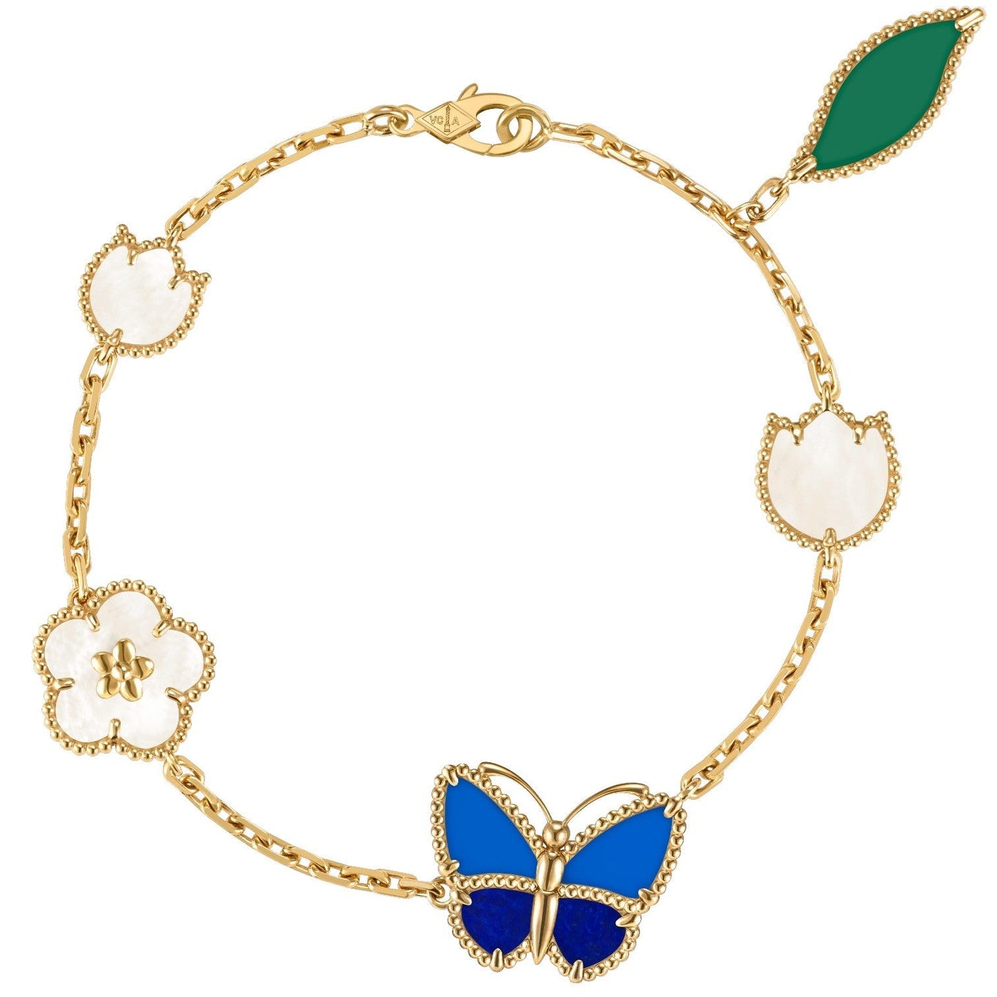 [Avelora]SPRING ENCHANTMENT BUTTERFLY & FLORAL CHARM BRACELET