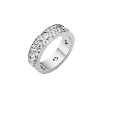 [Avelora]LOVE 5.5MM FULL-PAVÉ 6-DIAMOND RING