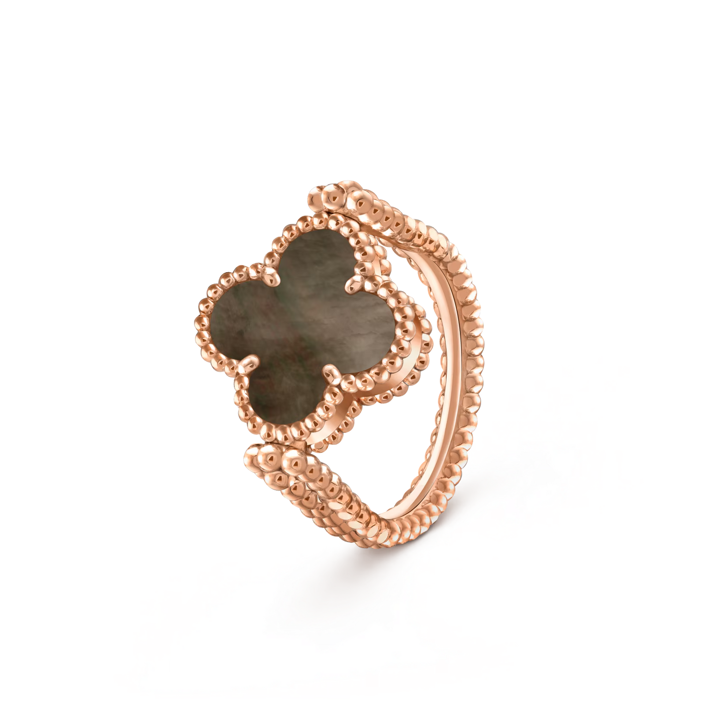 [Avelora]LUCKY CLOVER ROSE GOLD REVERSIBLE RING